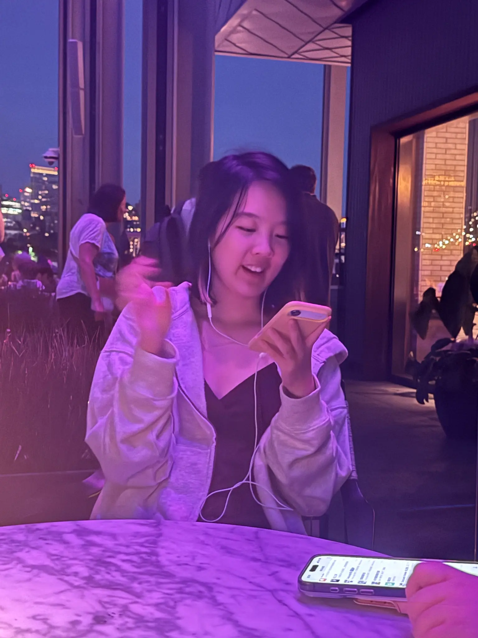 Quinn Zhang at an evening gathering
